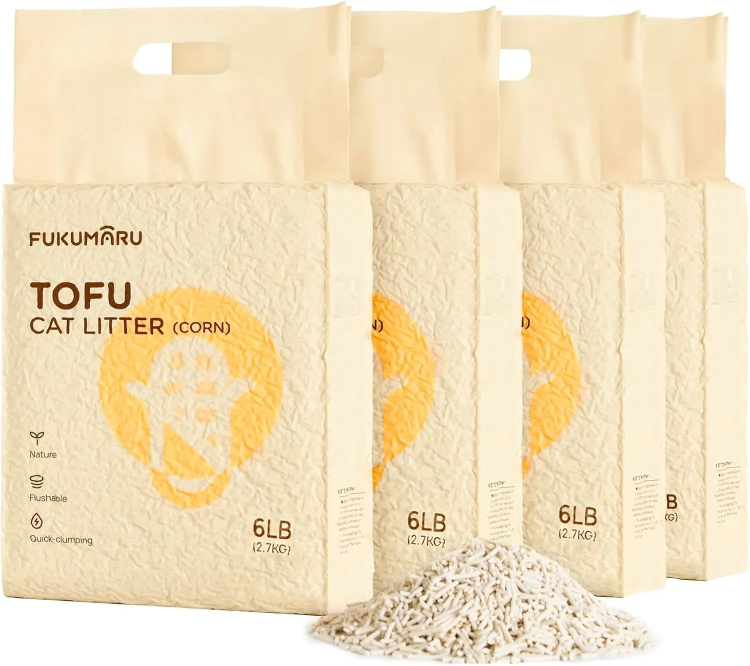 Arena de tofu para gatos FUKUMARU 10,8 kg
