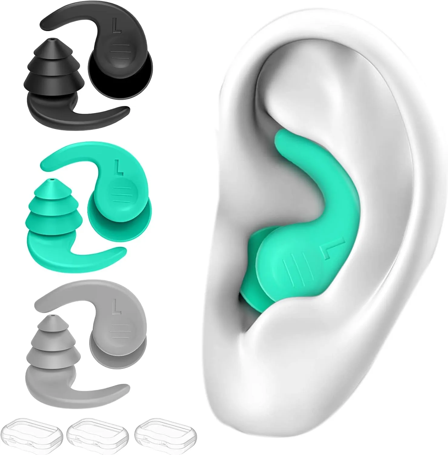 Tapones de oído silicona para natación