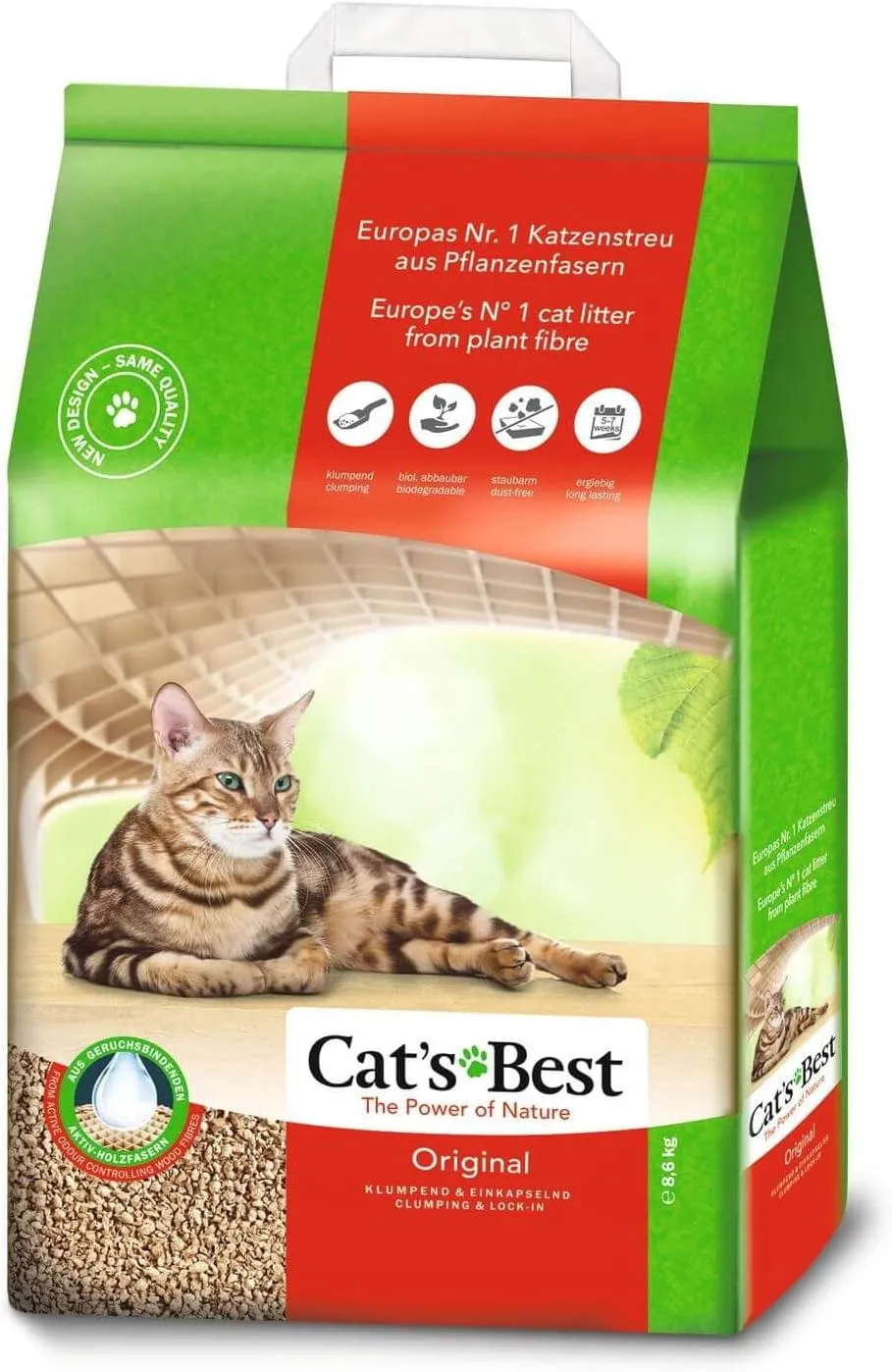Arena aglomerante para gatos Cat's Best 20 L