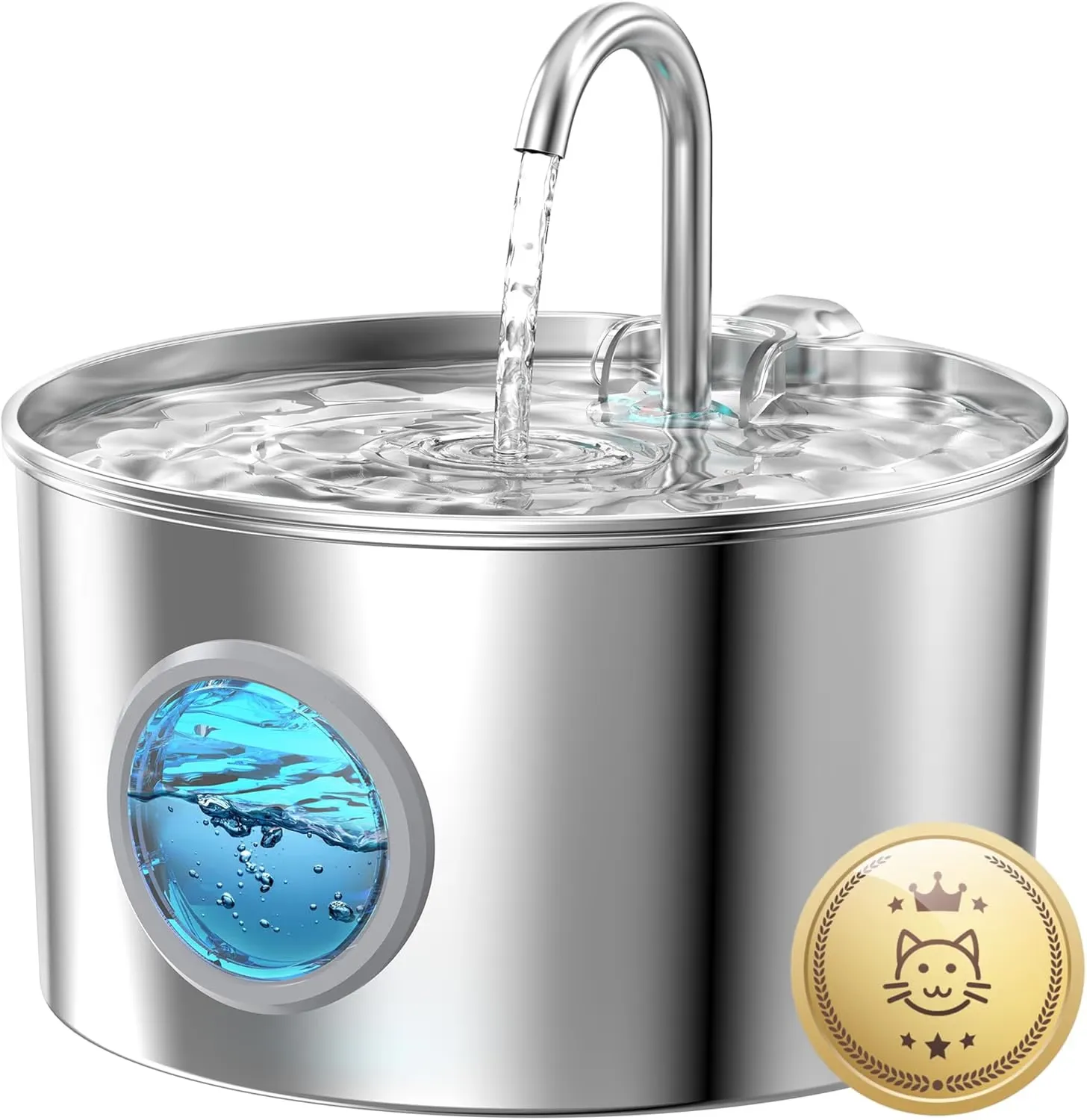 Fuente para gatos automática de acero inoxidable 2,2L