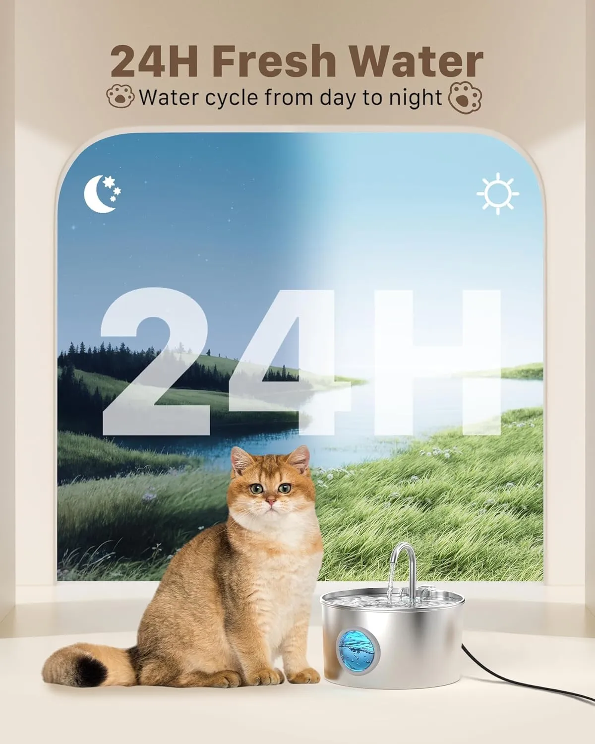 Fuente para gatos de acero inoxidable 2,2 L: ventajas, pegas y veredicto final — imagen 7