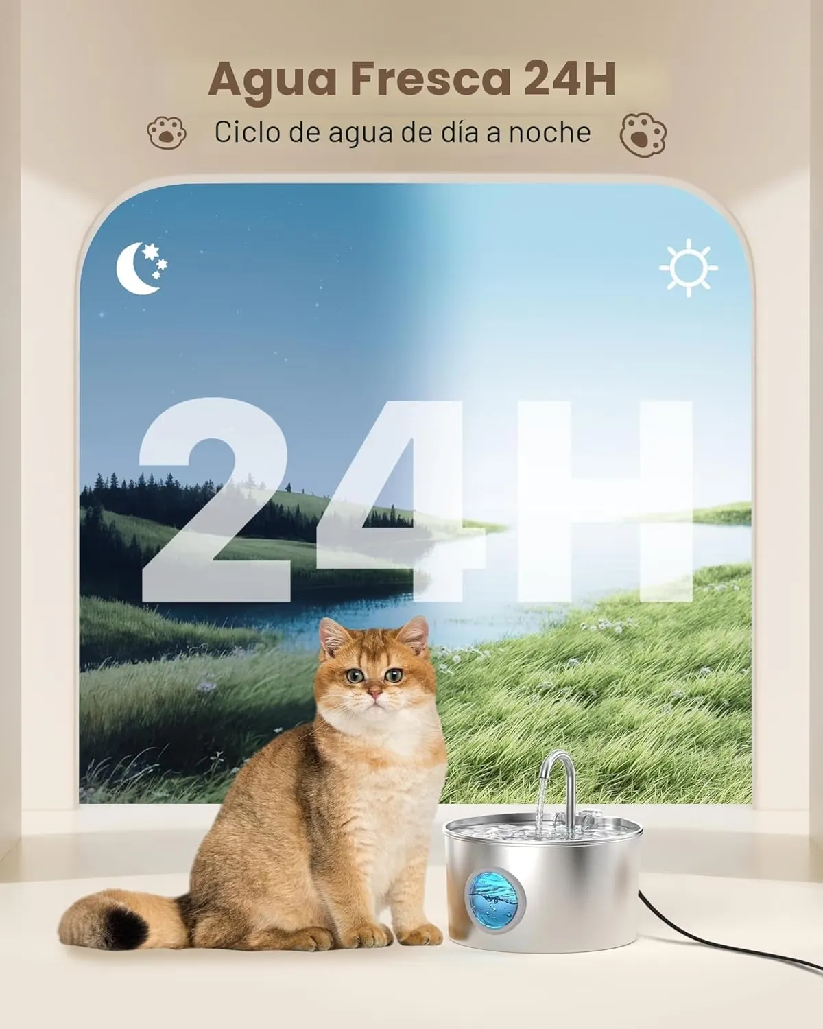 Fuente para gatos de acero inoxidable 2,2 L: ventajas, pegas y veredicto final — imagen 8